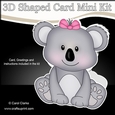 3D Shaped Card Kit - Cute Little Koala Kitkat