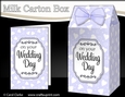 3D Wedding Hearts Milk Carton Treat Box Mini Kit