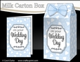 3D Wedding Hearts Milk Carton Treat Box Mini Kit
