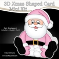 3D Shaped Christmas Card Kit - Santa is having a Snowball Fight