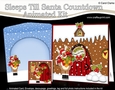 3D Animated Sleeps Till Santa Christmas Gingerbread House Countdown Card Kit - Rudolph has Presents
