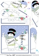 Christmas Snowman Rio has a Letter for Santa Fan Pyramage Topper