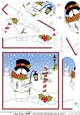 Christmas Snowman Rio is Carol Singing Fan Pyramage Topper