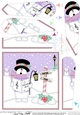 Christmas Snowman Rio is Carol Singing Fan Pyramage Topper