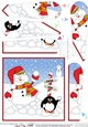 Christmas Snowman Oli is having a Snowball Fight Fan Pyramage Topper