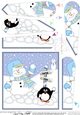 Christmas Snowman Oli is having a Snowball Fight Fan Pyramage Topper