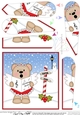 Christmas Angel Livvy Bear is Carol Singing Pyramage Topper
