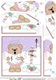 Christmas Angel Livvy Bear is Carol Singing Pyramage Topper