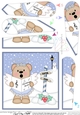 Christmas Angel Livvy Bear is Carol Singing Pyramage Topper