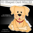 3D Shaped Card Kit - Little Golden Labrador Dog Sunny