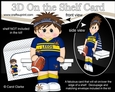 3D On the Shelf Card Kit - Little Rugby Player Denzil plays for Leeds
