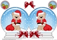 Christmas Snow Globe Shaped Card - Cute Little Livvy Bear