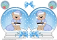 Christmas Snow Globe Shaped Card - Cute Little Livvy Bear