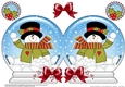 Christmas Snow Globe Shaped Card - Snowman Rio has Snowballs