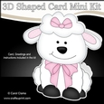 3D Shaped Card Kit - Cute Little Laura Lamb