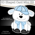 3D Shaped Card Kit - Cute Little Laurie Lamb