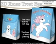 3D Christmas Gift Bag Mini Kit - Cute Little Baby Unicorn Sparkle