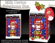 3D Christmas Phone Box Milk Carton Treat Box - Bobbin Robin
