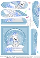 Jock Westie Dog - Christmas Snowglobe Fan Pyramage Topper