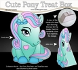 3D Cute Treat Box Gift Set Mini Kit - Cute Little Pony Minty