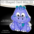 3D Shaped Card  Kit - Cute Little Darla Dino