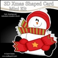 3D Shaped Christmas Card Kit - Snowman Rio has an Xmas Cracker