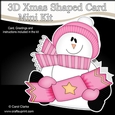 3D Shaped Christmas Card Kit - Snowman Rio has an Xmas Cracker