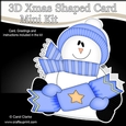 3D Shaped Christmas Card Kit - Snowman Rio has an Xmas Cracker