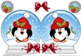 Christmas Snow Globe Shaped Card - Cute Pip Penguin