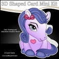 3D Shaped Card Mini Kit - Cute Little Pony Twilight