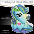 3D Shaped Card Mini Kit - Cute Little Pony Peppermint