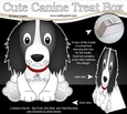 3D Cute Canine Treat Box Gift Set Mini Kit - Little Springer Spaniel Dog Blue