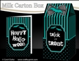 3D Halloween Spots & Stripes Milk Carton Treat Box