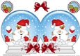 Christmas Snow Globe Shaped Card - Snowball Sam is having a Snowball Fight