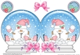 Christmas Snow Globe Shaped Card - Snowball Sam is having a Snowball Fight