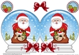 Christmas Snow Globe Shaped Card - Santa has a Sack of Presents