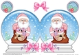 Christmas Snow Globe Shaped Card - Santa has a Sack of Presents