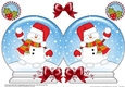 Christmas Snow Globe Shaped Card - Snowman Oli is Snowballing
