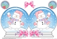 Christmas Snow Globe Shaped Card - Snowman Oli is Snowballing
