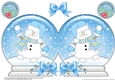 Christmas Snow Globe Shaped Card - Snowman Oli is Snowballing