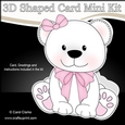 3D Shaped Card Kit - Cute Little Belle Bear
