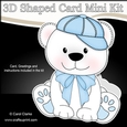 3D Shaped Card Kit - Cute Little Bobbi Bear