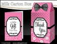 3D Spots & Flowers Milk Carton Treat Box Mini Kit