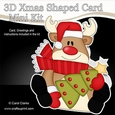 3D Shaped Christmas Card Kit - Rudolph has an Xmas Tree