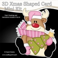 3D Shaped Christmas Card Kit - Rudolph has an Xmas Tree