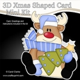 3D Shaped Christmas Card Kit - Rudolph has an Xmas Tree