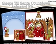 3D Animated Sleeps Till Santa Christmas Gingerbread House Countdown Card Kit - Little Hoot Owl
