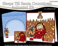 3D Animated Sleeps Till Santa Christmas Gingerbread House Countdown Card Kit - Hamish Scottie Dog