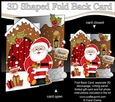3D Shaped No-Hole Fold Back Christmas Card Mini Kit - Santa has an Xmas Stocking