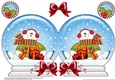 Christmas Snow Globe Shaped Card - Snowman Rio has Xmas Presents